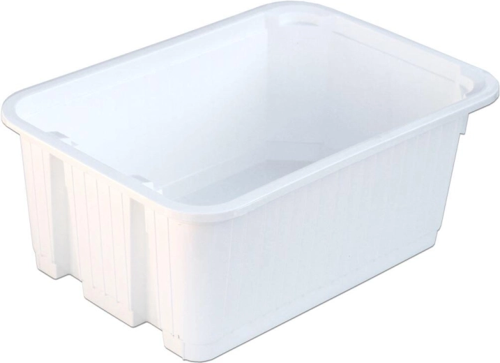 Cesta apilable de plástico 30 × 21 × 12 cm – mix de colores