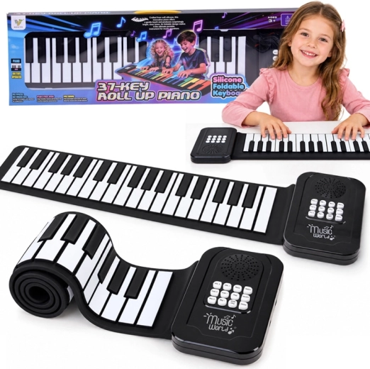 Piano electrónico enrollable para niños con 37 teclas