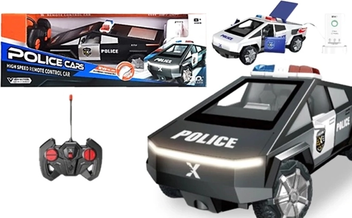 Coche de policía futurista teledirigido