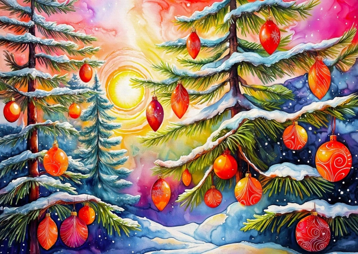 Puzzle Enjoy Amanecer navideño 1000 piezas