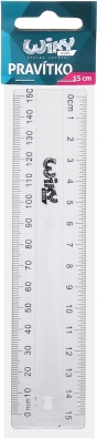 Regla transparente de 15 cm