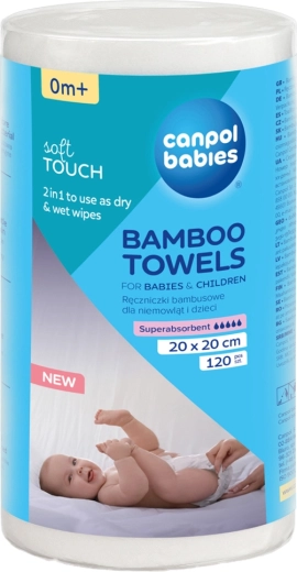 Canpol Babies toallas de bambú desechables en rollo 120 uds