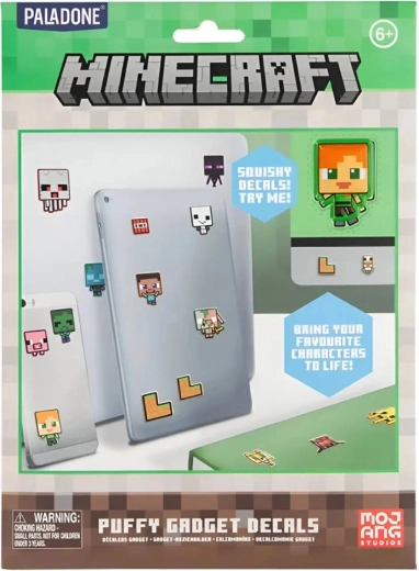 Pegatinas de vinilo 3D puffy de Minecraft - 60 uds