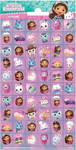 Pegatinas La casa de muñecas de Gabby – 60 unidades