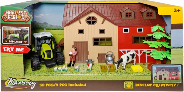 Set de granja con tractor con luz y sonido