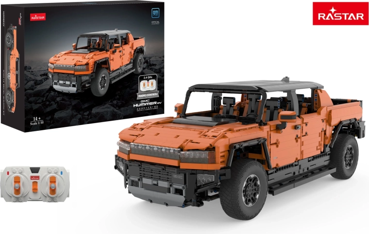 Kit de construcción de coche RC Hummer EV 1:10 naranja RASTAR
