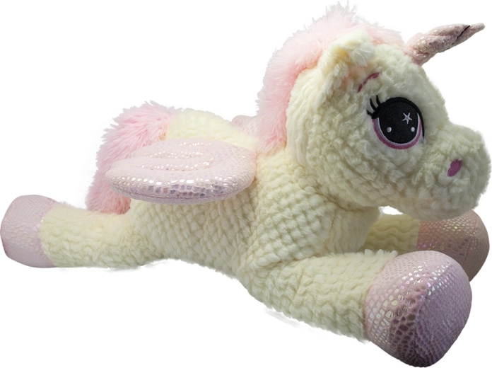 Unicornio de peluche acostado de 60 cm
