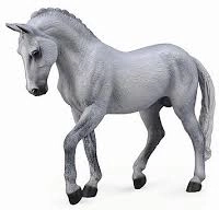 Collecta semental trakehner gris – figura de caballo realista