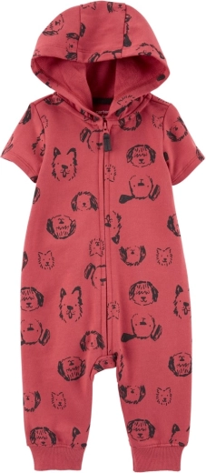 CARTER'S mono con cremallera sin pies, manga corta red dog niño – 3 m