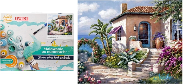 Pintura por números Casa junto al mar