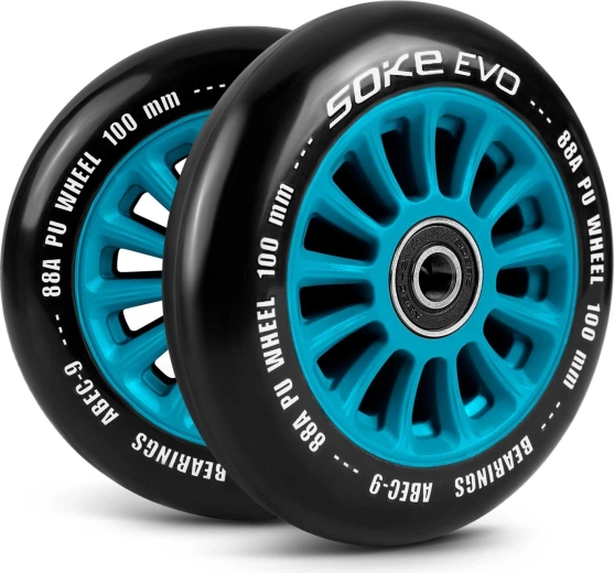 Ruedas para patinete 100 mm azules – set de 2 uds. SOKE