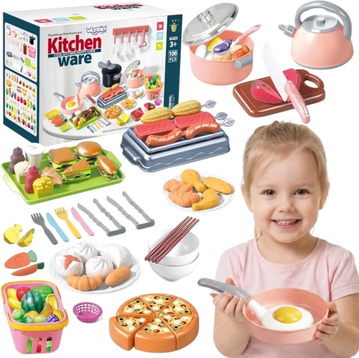 Set de cocina Woopie para cocinar para niños 108 piezas