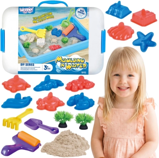 Woopie arena cinética para agua en maletín, set de 18 piezas