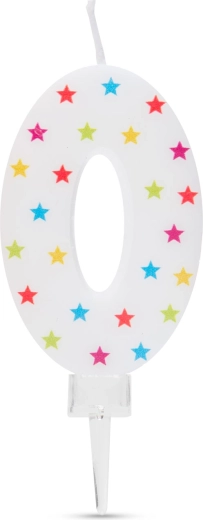 Vela para tarta con el número 0