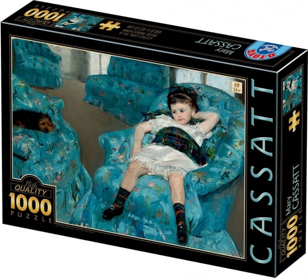 Puzle La niña pequeña en un sillón azul 1000 piezas D-Toys