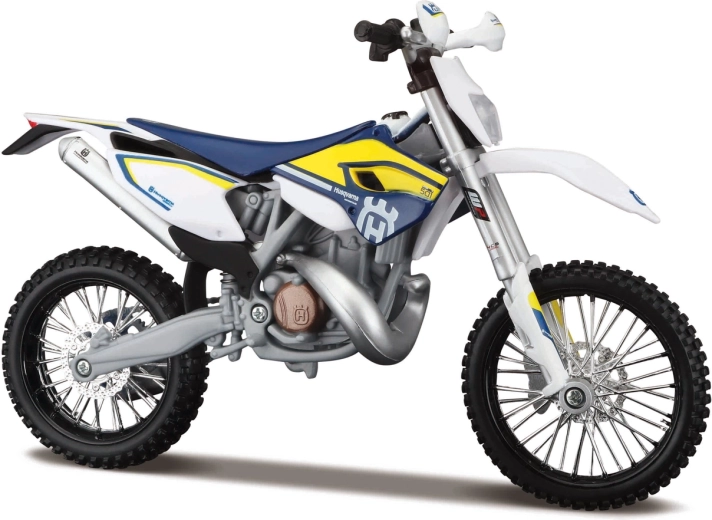 Modelo de motocicleta Maisto Husqvarna FE 501 1:12 para montar