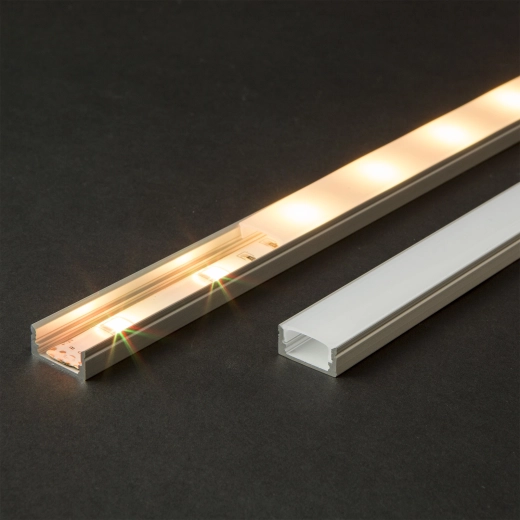 Cubierta opalina para perfil LED de aluminio
