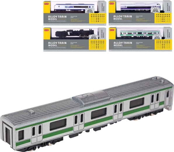 Modelo metálico de locomotora sobre base con vías 15 cm (1:87) - 1 set