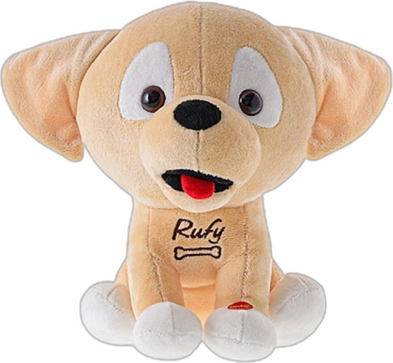 Perrito de peluche Rufy habla checo 19 cm a pilas - 1 pieza