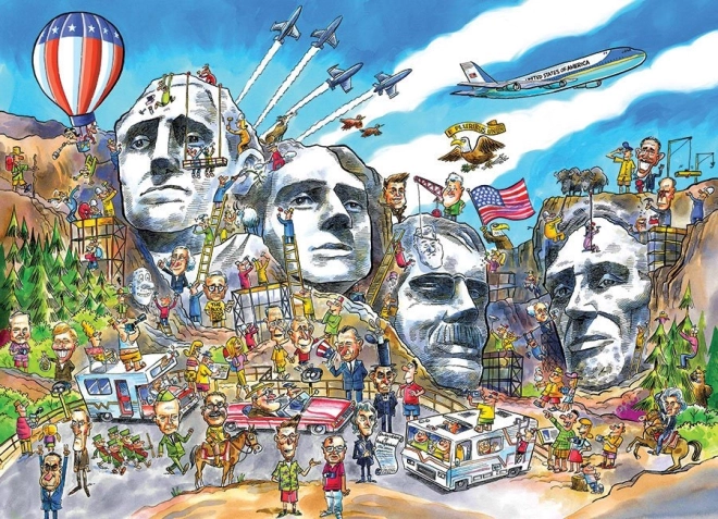 Puzzle DoodleTown: Mount Rushmore 1000 piezas – COBBLE HILL