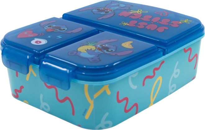 Caja para almuerzo con compartimentos STOR Lilo & Stitch, azul