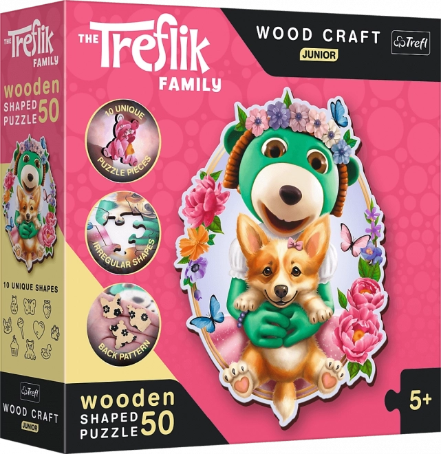 Puzle de madera Treflíci Felices de 50 piezas