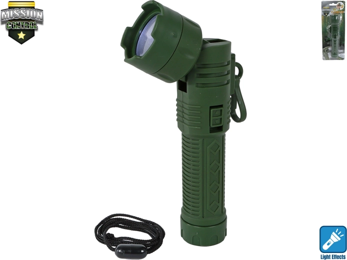 Linterna de mano Mission Control 16 cm con cabeza giratoria 90°