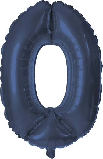 Globo de foil número 0 30 cm azul TORO