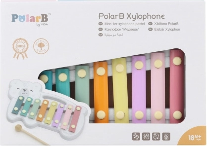 Xilófono de madera PolarB – oso polar para niños