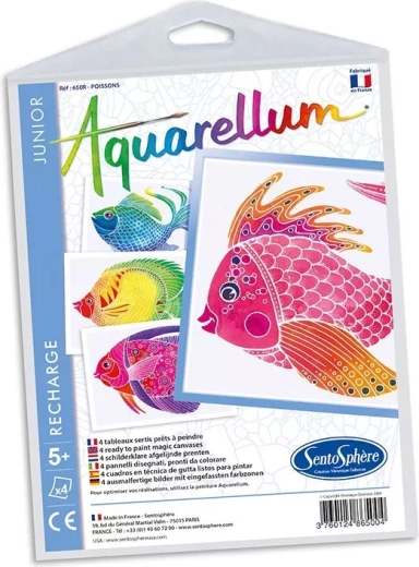 Sentosphere set de imágenes para pintar con acuarela junior peces