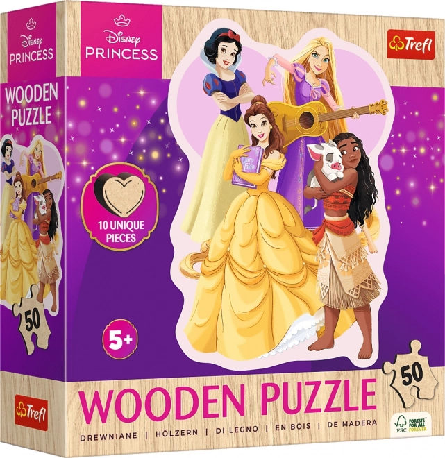 Puzle de madera de 50 piezas Disney Princesas