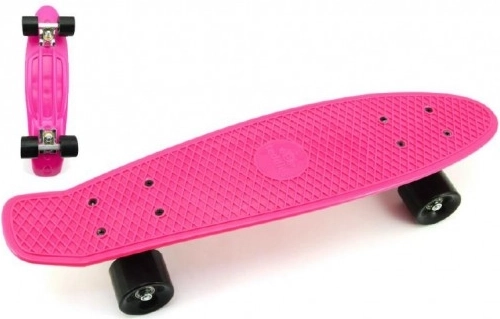 Pennyboard de 60 cm con ejes metálicos y capacidad de carga de 90 kg – Rosa