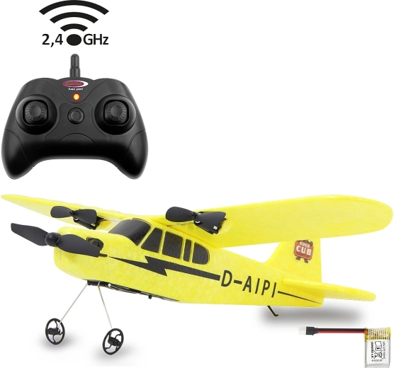 Avión RC Jamara Piper J3-Cub de 2,4 GHz con giroscopio