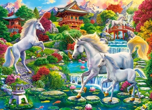 Rompecabezas de 300 piezas Unicorn Garden – unicornios