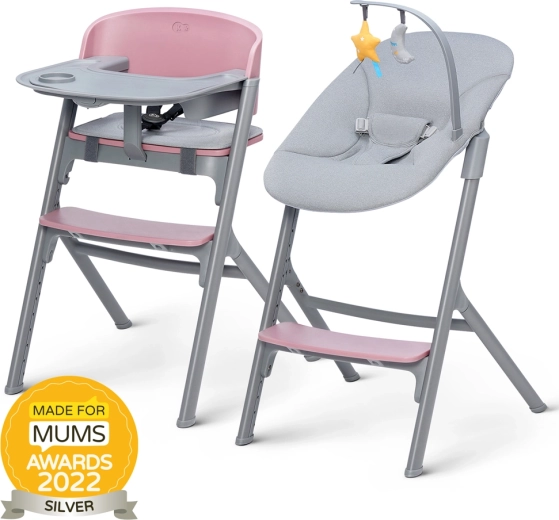 Set Kinderkraft Select de trona Livy aster pink con hamaca Calmee