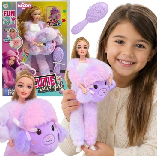 Muñeca WOOPIE ROYAL Emi con disfraz morado de ovejita