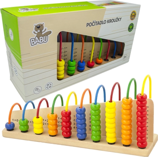 Babu aros de conteo de madera