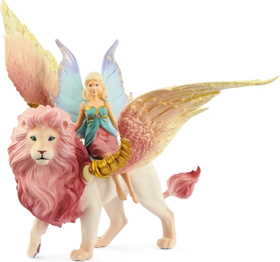 Schleich Bayala hada élfica sobre un león alado