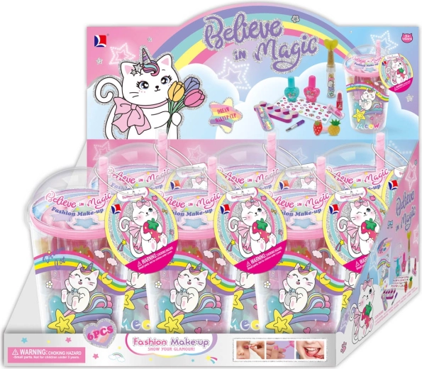 Mega set infantil de maquillaje en bidón
