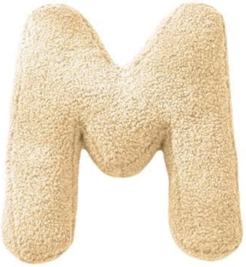 Mealini letra de peluche M color crema - 1 unidad