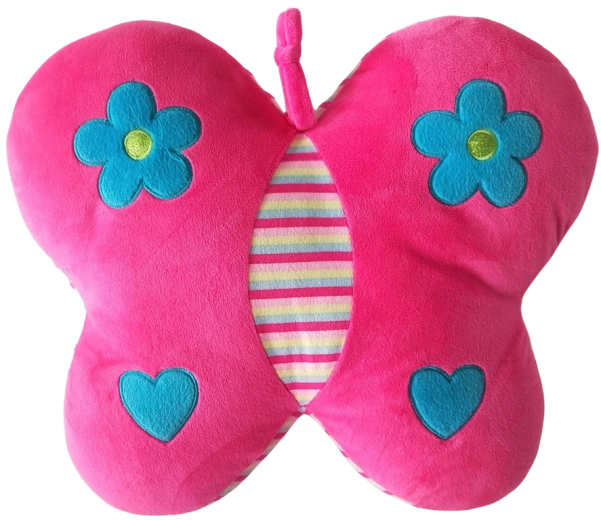 Cojín mariposa de 38 cm de felpa suave