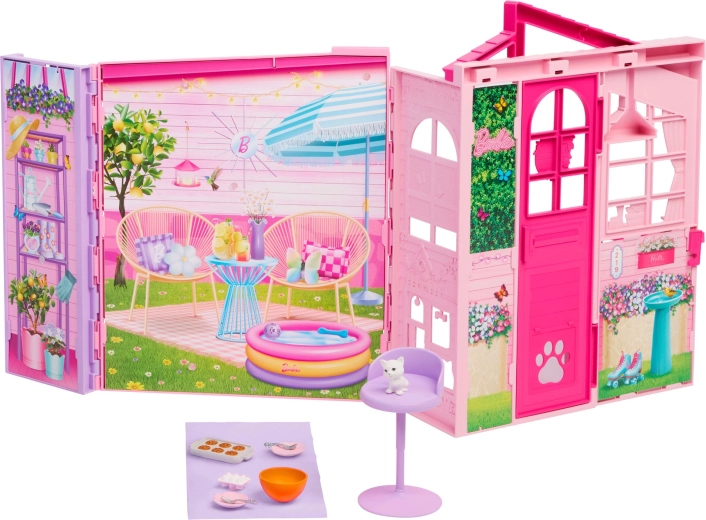 Mattel Barbie Dreamland casa de fin de semana plegable para muñecas con accesorios
