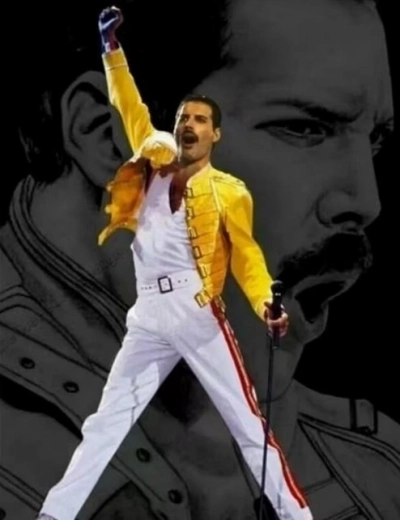 Norimpex pintura con diamantes Freddie Mercury – pose histórica 30 × 40 cm