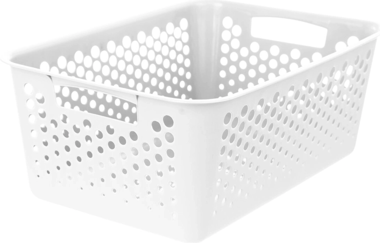 Cesta organizadora UH Art blanca 36,5 × 25,5 × 14,5 cm
