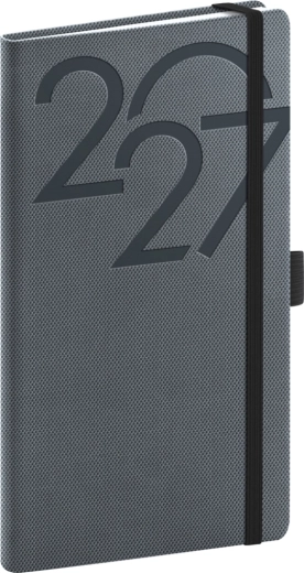 Diario de bolsillo Notique Ajax 2027 negro 9 × 15,5 cm