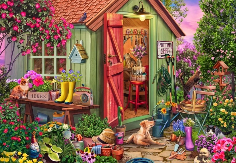 Bluebird puzzle Casita de jardín 1000 piezas