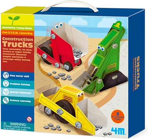 Juego de construcción de camiones para niños 4+