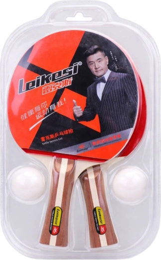 Set de tenis de mesa con 2 palas y 2 pelotas