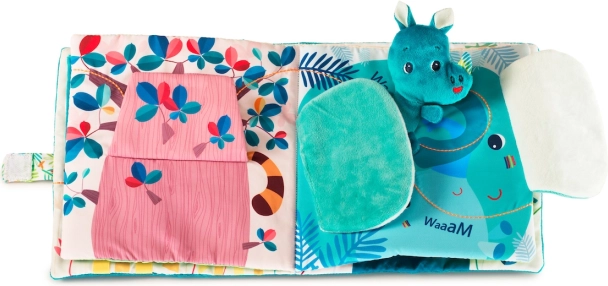 Libro textil Lilliputiens rinoceronte Marius busca a papá