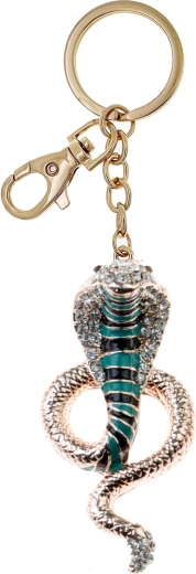 Llavero serpiente dorada